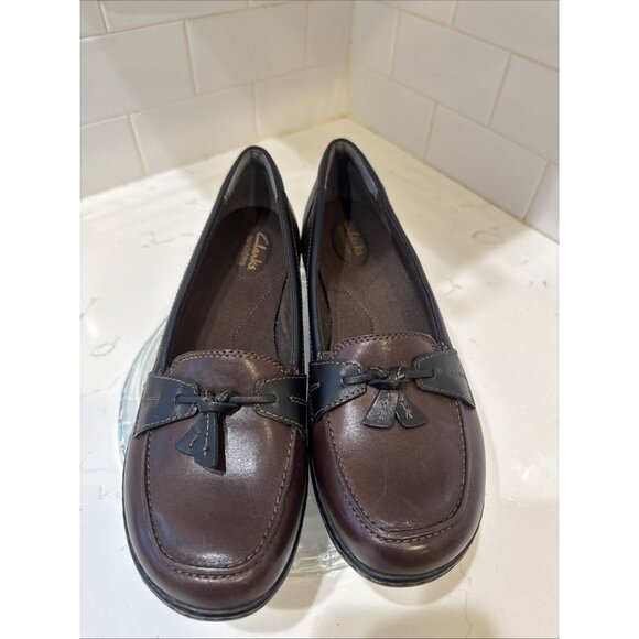 Clarks Womens Ashland Bubble Loafers Brown Multi Leather Size 11 NEW - Picture 1 of 16